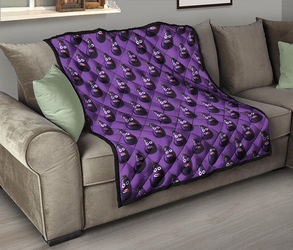 Funny Eggplant Pattern Print Quilt