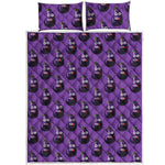 Funny Eggplant Pattern Print Quilt Bed Set