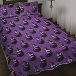 Funny Eggplant Pattern Print Quilt Bed Set