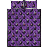 Funny Eggplant Pattern Print Quilt Bed Set
