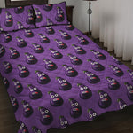 Funny Eggplant Pattern Print Quilt Bed Set