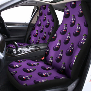 Funny Eggplant Pattern Print Universal Fit Car Seat Covers