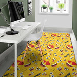 Funny Emoji Pattern Print Area Rug