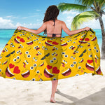 Funny Emoji Pattern Print Beach Sarong Wrap