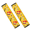 Funny Emoji Pattern Print Car Seat Belt Covers