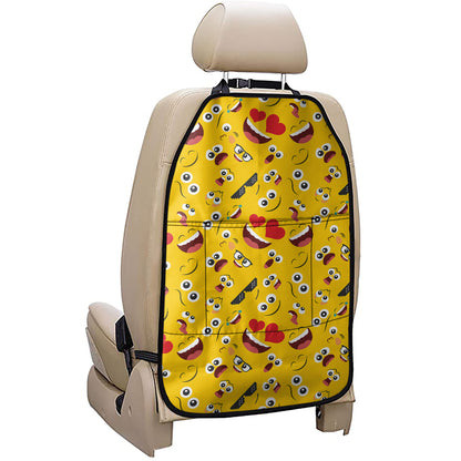 Funny Emoji Pattern Print Car Seat Organizers