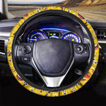 Funny Emoji Pattern Print Car Steering Wheel Cover