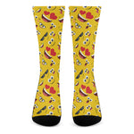 Funny Emoji Pattern Print Crew Socks