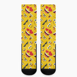 Funny Emoji Pattern Print Crew Socks