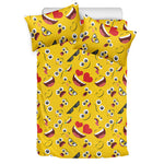 Funny Emoji Pattern Print Duvet Cover Bedding Set