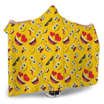 Funny Emoji Pattern Print Hooded Blanket
