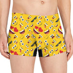 Funny Emoji Pattern Print Men's Boxer Briefs