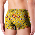 Funny Emoji Pattern Print Men's Boxer Briefs