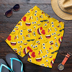 Funny Emoji Pattern Print Men's Shorts