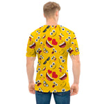 Funny Emoji Pattern Print Men's T-Shirt