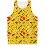 Funny Emoji Pattern Print Men's Tank Top