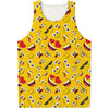 Funny Emoji Pattern Print Men's Tank Top