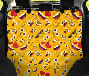 Funny Emoji Pattern Print Pet Car Back Seat Cover