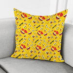 Funny Emoji Pattern Print Pillow Cover