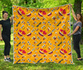 Funny Emoji Pattern Print Quilt