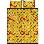 Funny Emoji Pattern Print Quilt Bed Set