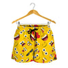 Funny Emoji Pattern Print Women's Shorts