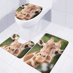 Funny Giraffe Print 3 Piece Bath Mat Set