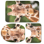 Funny Giraffe Print 3 Piece Bath Mat Set