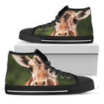 Funny Giraffe Print Black High Top Shoes