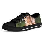 Funny Giraffe Print Black Low Top Shoes