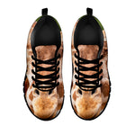 Funny Giraffe Print Black Sneakers