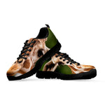 Funny Giraffe Print Black Sneakers