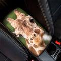 Funny Giraffe Print Car Center Console Cover