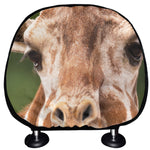 Funny Giraffe Print Car Headrest Covers