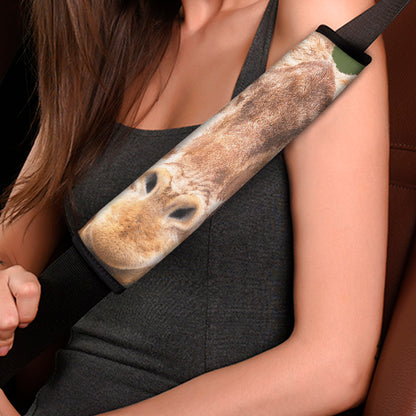 Funny Giraffe Print Car Seat Belt Covers