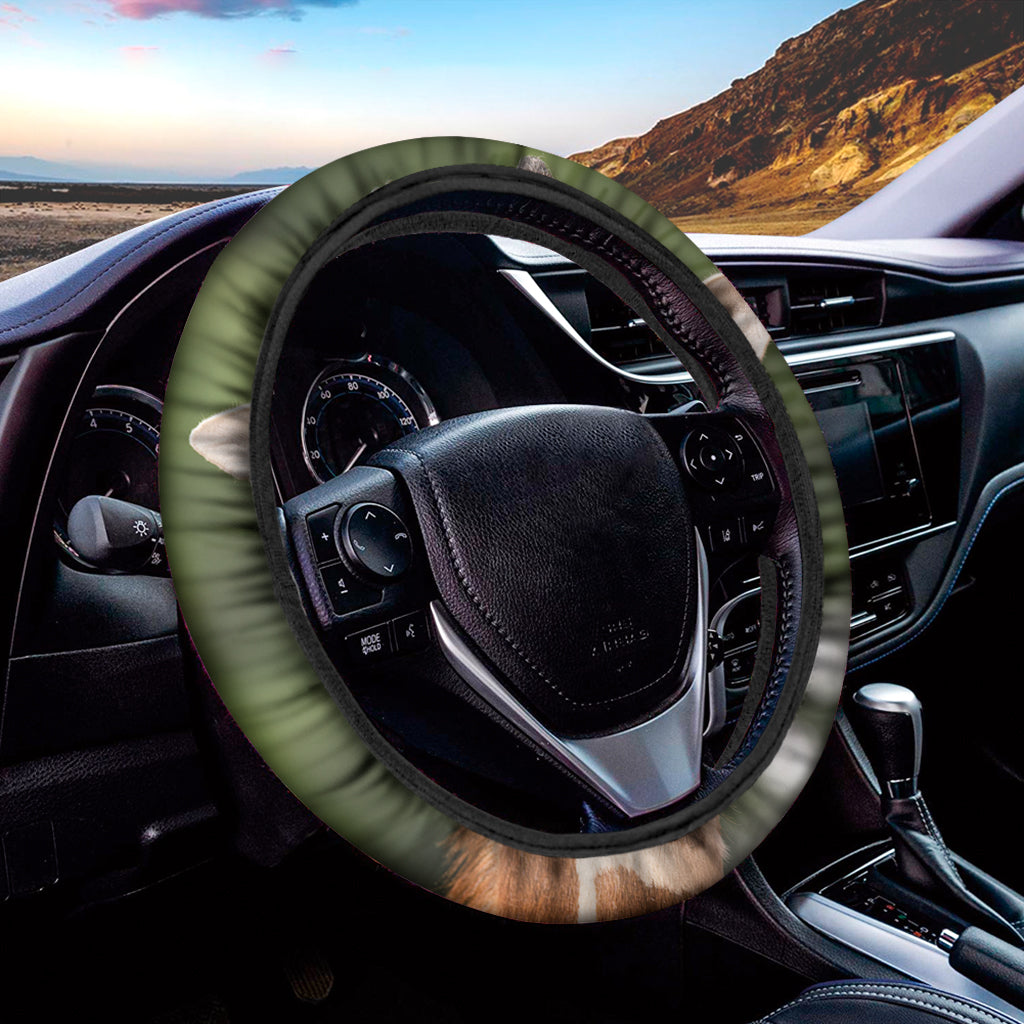 Funny Giraffe Print Car Steering Wheel Cover
