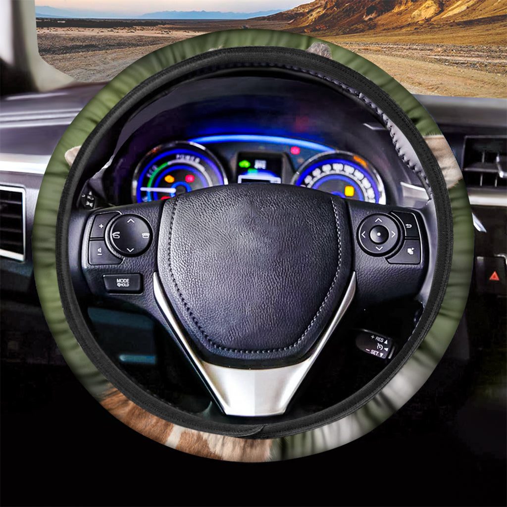 Funny Giraffe Print Car Steering Wheel Cover