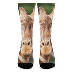 Funny Giraffe Print Crew Socks