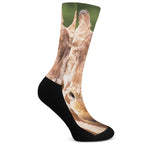 Funny Giraffe Print Crew Socks