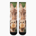 Funny Giraffe Print Crew Socks