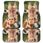 Funny Giraffe Print Front and Back Car Floor Mats