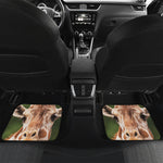 Funny Giraffe Print Front and Back Car Floor Mats