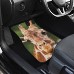 Funny Giraffe Print Front and Back Car Floor Mats