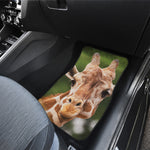 Funny Giraffe Print Front and Back Car Floor Mats