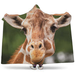 Funny Giraffe Print Hooded Blanket