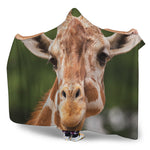 Funny Giraffe Print Hooded Blanket