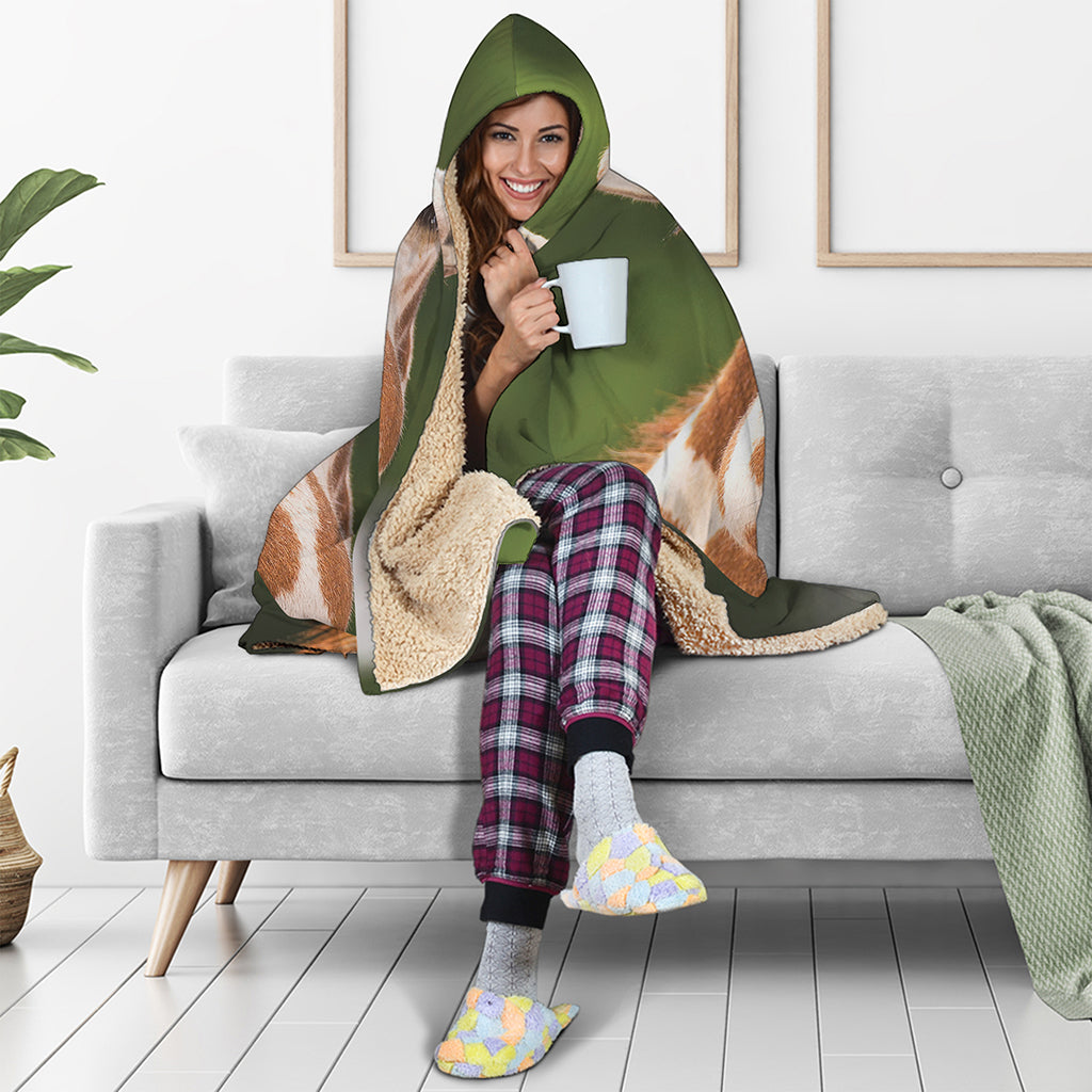 Funny Giraffe Print Hooded Blanket