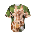 Funny Giraffe Print Men's Baseball Jersey
