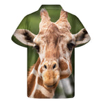 Funny Giraffe Print Men's Short Sleeve Shirt