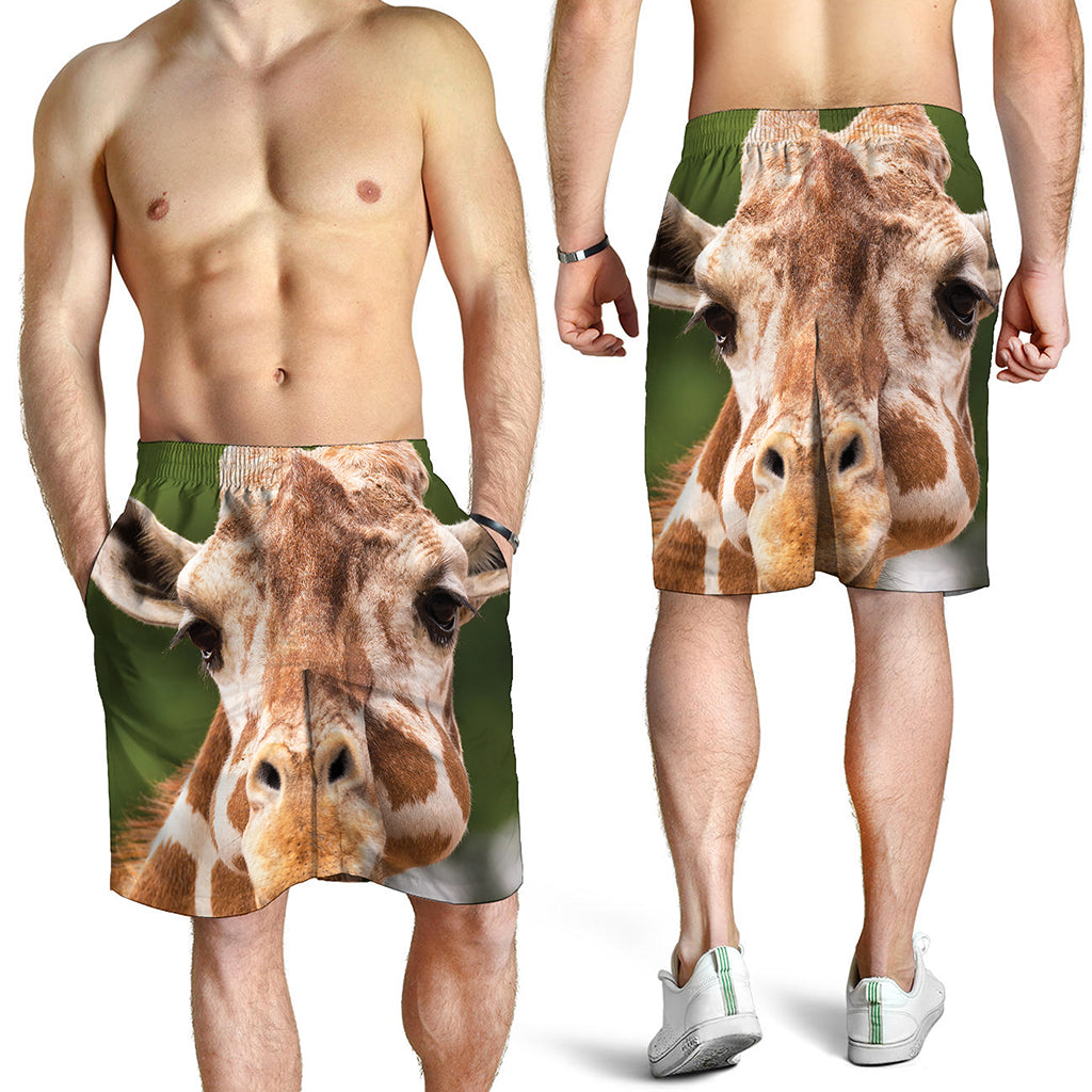 Funny Giraffe Print Men's Shorts